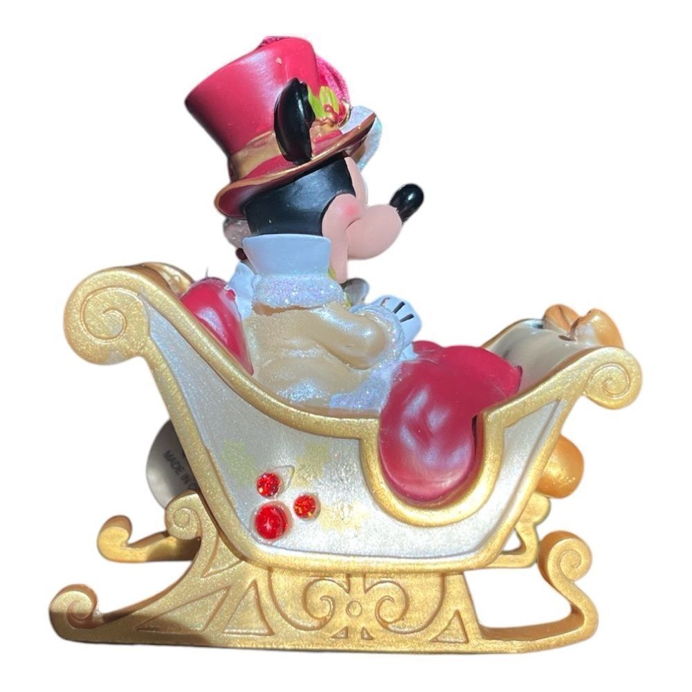 NWT- Disney Victorian Minnie and Mickey Mouse Sleigh Christmas Ornament - Picture 2 of 5